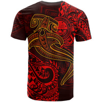 FSM T Shirt Red Shark Polynesian Tattoo - Polynesian Pride