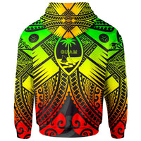 Guam Polynesian Hoodie Guam Reggae Seal with Polynesian Tattoo - Polynesian Pride