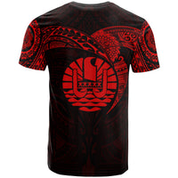 Tahiti Polynesian T Shirt Full Color Heart Shield - Polynesian Pride
