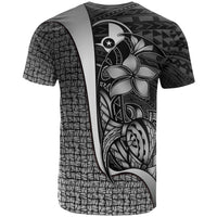 Yap Micronesian Custom T Shirt White Turtle with Hook - Polynesian Pride