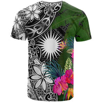 Marshall Islands T Shirt Turtle Plumeria Banana Leaf - Polynesian Pride