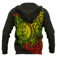 Polynesian Hawaii Hoodie (Zip up) Polynesian Turtle - Polynesian Pride