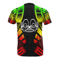 Marquesas Islands T Shirt Marquesas Islands Tiki Face Polynesian Tattoo Reggae Style - Polynesian Pride