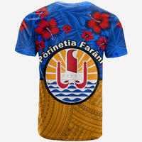 French Polynesian Hibiscus Flowers T Shirt LT20 - Polynesian Pride