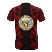 Hawaii T Shirt Hawaii Seal Polynesian Tattoo Red Style - Polynesian Pride