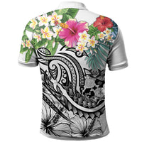Tonga Polynesian Polo Summer Plumeria (White) - Polynesian Pride