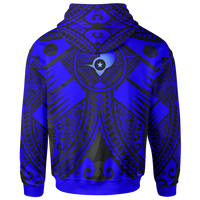 YAP Hoodie Blue Seal with Polynesian Tattoo - Polynesian Pride