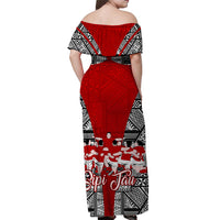 Ikale Tahi Sipi Tau Tonga Rugby Matching Dress and Hawaiian Shirt LT2 - Polynesian Pride