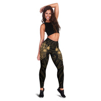 Chuuk Micronesia Women's Leggings - Gold Pineapple - Polynesian Pride