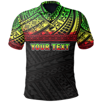 Poly Custom Polo Shirt Polynesian Reggae Version - Polynesian Pride