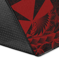 Wallis and Futuna Area Rug - Polynesian Pattern Style Red Color - Polynesian Pride