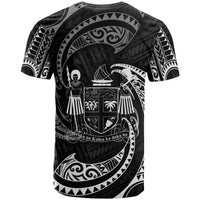 Fiji Polynesian Custom T Shirt White Tribal Wave - Polynesian Pride