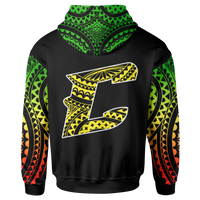 Cook Islands Tribal Front Pocket Hoodie - Polynesian Pride