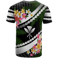 Polynesian Hawaii Custom T Shirt Kanaka Maoli White Banana Leaf Plumeria - Polynesian Pride