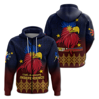 The Philippines Independence Anniversary 124th Years Hoodie LT12 Zip Hoodie Blue - Polynesian Pride