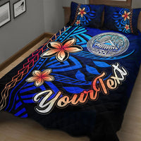 American Samoa Custom Personalised Quilt Bed Set - Vintage Tribal Moutain - Polynesian Pride
