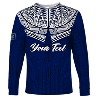 (Custom Personalised) Pitcairn Islands Pride Long Sleeve - LT12 Unisex Blue - Polynesian Pride