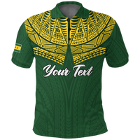 Custom Society Islands Pride Polo Shirt LT12 Unisex Green - Polynesian Pride