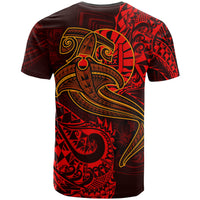 Tahiti T Shirt Red Shark Polynesian Tattoo - Polynesian Pride