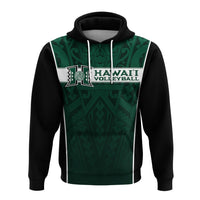 Hawaii Volleyball Green Warrior – Hoodie – LT2 - Polynesian Pride