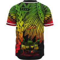 Fiji Polynesian Baseball Shirt - Tribal Wave Tattoo Reggae - Polynesian Pride