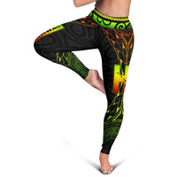 Hawaii Leggings - Hi Hawaii Polynesian Pattern Reggae - Polynesian Pride
