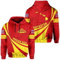 Hawaii Mauna Kea Polynesian Hoodie Doma Style Unisex Red - Polynesian Pride