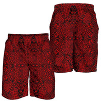 Polynesian Lauhala Mix Red Men's Short Red - Polynesian Pride