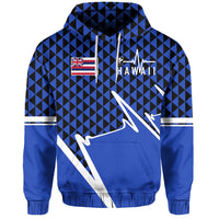 Kakau Hawaii In My Heartbeat Flag of Hawaii Hoodie Blue - Polynesian Pride