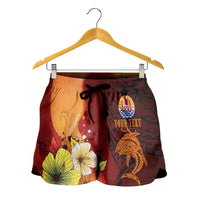Tahiti Custom Personalised Women's Shorts - Tribal Tuna Fish - Polynesian Pride