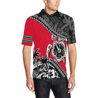 Polynesian Turtle Polo Shirt Fall In The Wave K7 - Polynesian Pride