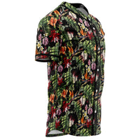 Hawaii Tropical Flowers Watercolor Baseball Jersey - Polynesian Pride