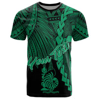 New Caledonia Polynesian Custom T Shirt Tribal Wave Tattoo Green Unisex Green - Polynesian Pride