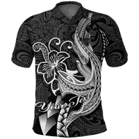 Custom Polynesian Shark Tattoo Hawaii Tribal Polo Shirt LT12 Unisex Black - Polynesian Pride