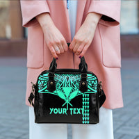 (Custom Personalised) Hawaii Polynesian Turquoise Tribal Shoulder Handbag - LT12 - Polynesian Pride