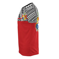 Tonga All Over T Shirt Tongan Coat of Arms Polynesian Horizontal Style - Polynesian Pride