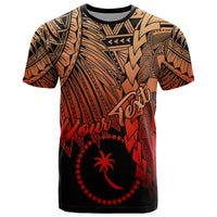 Chuuk Polynesian Custom T Shirt Tribal Wave Tattoo Red Ver 2 Unisex Red - Polynesian Pride