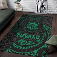 Tuvalu Polynesian Area Rug - Green Tribal Wave - Polynesian Pride