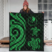 Yap Micronesian Premium Quilt - Green Tentacle Turtle - Polynesian Pride