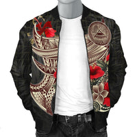 American Samoa Bomber Jacket - Polynesian Tribal Vintage Style - Polynesian Pride