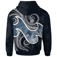 New Caledonia Polynesian Zip up Hoodie Ocean Style - Polynesian Pride