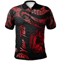 Tonga Custom Polo Shirt Polynesian Tattoo Red Version Unisex Red - Polynesian Pride