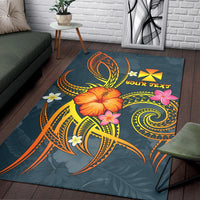 Wallis and Futuna Polynesian Personalised Area Rug - Legend of Wallis and Futuna (Blue) - Polynesian Pride