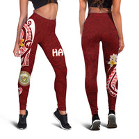 Hawaii Leggings - Hawaii Seal Polynesian Patterns Plumeria - Polynesian Pride