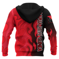 Papua New Guinea Hoodie (Zip up) PNG Flame - Polynesian Pride