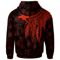 Papua New Guinea Hoodie Polynesian Wings (Red) - Polynesian Pride