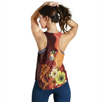 Tonga Women's Racerback Tank - Tribal Tuna Fish - Polynesian Pride
