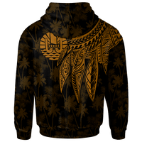 Tahiti Hoodie Polynesian Wings (Golden) - Polynesian Pride
