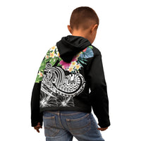 Tahiti Polynesian Hoodie Summer Plumeria (Black) - Polynesian Pride