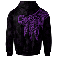 Tonga Hoodie Polynesian Wings (Purple) - Polynesian Pride